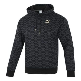Luxe Aop – Jersey de punto con logotipo estampado completo, color negro