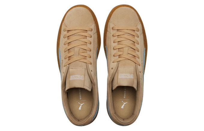 Maison Kitsune x Suede Crepe “Travertino Chambray Azul”