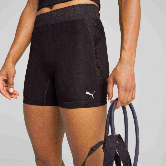 Mallas cortas de cintura alta de 5″ para mujer de LACE