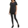 Mallas de entrenamiento de alto rendimiento para mujer, color negro