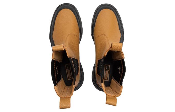 (Mujeres) Bota Chelsea Mayze Stack “Desert Tan”