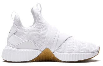 (Mujeres) Defy Varsity Mid “Blanco Dorado Metálico”