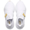 (Mujeres) Defy Varsity Mid “Blanco Dorado Metálico”