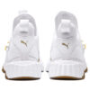 (Mujeres) Defy Varsity Mid “Blanco Dorado Metálico”