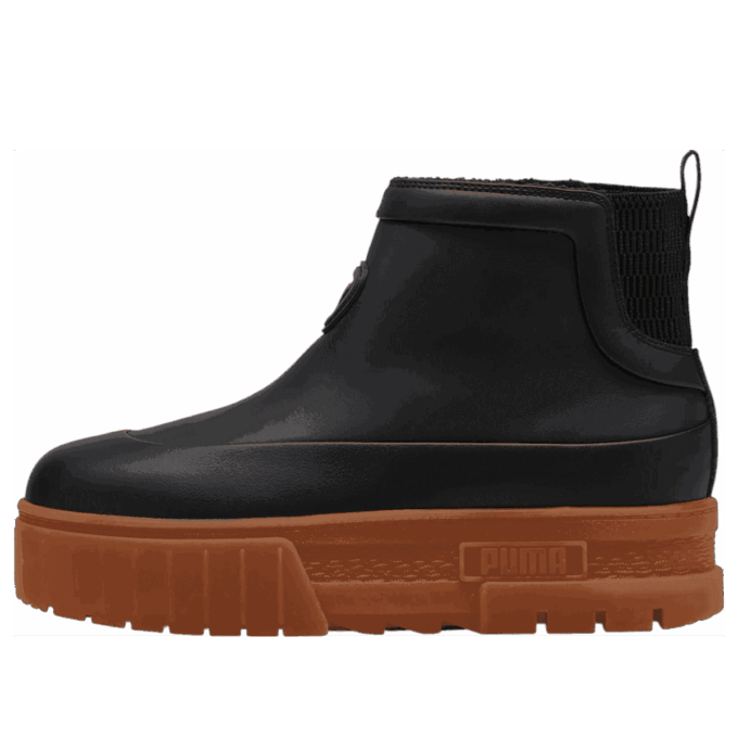 (Mujeres) Mayze Wellis Leather Mid “Negro”