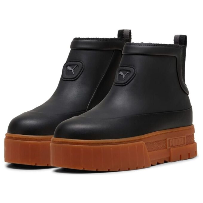 (Mujeres) Mayze Wellis Leather Mid “Negro”