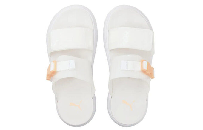 (Mujeres) Sandalias Mayu Pop de gamuza “Melón blanco efervescente”