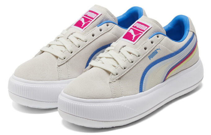 (Mujeres) Suede Mayu Triplex Tech “Crema, blanco, azul y rojo”