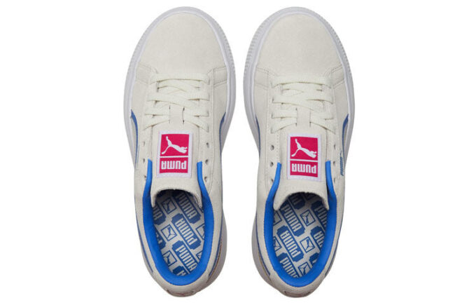 (Mujeres) Suede Mayu Triplex Tech “Crema, blanco, azul y rojo”