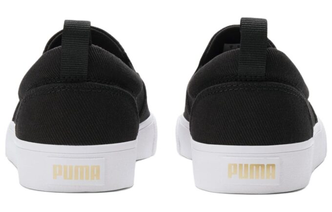(Mujeres) Zapatillas sin cordones Bari “Equipo Negro Dorado”