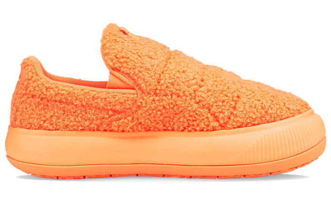 (Mujeres) Zapatillas sin cordones Mayu de gamuza “Teddy – Cítrico neón”