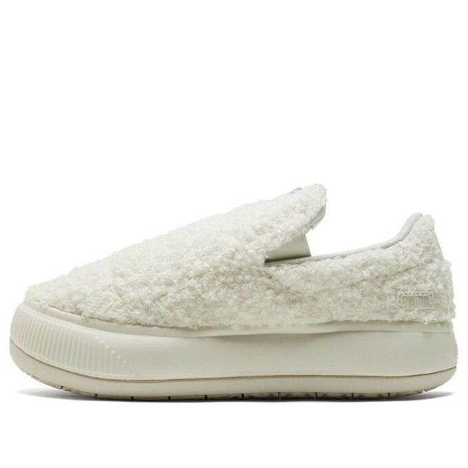 (Mujeres) Zapatillas sin cordones Mayu de gamuza “Teddy – Marshmallow”