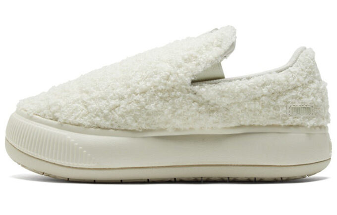 (Mujeres) Zapatillas sin cordones Mayu de gamuza “Teddy – Marshmallow”