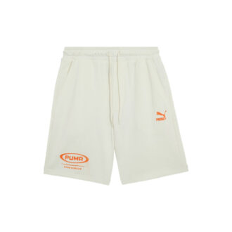 Pantalón corto con estampado del logotipo de Classics Dance Crew en blanco y naranja