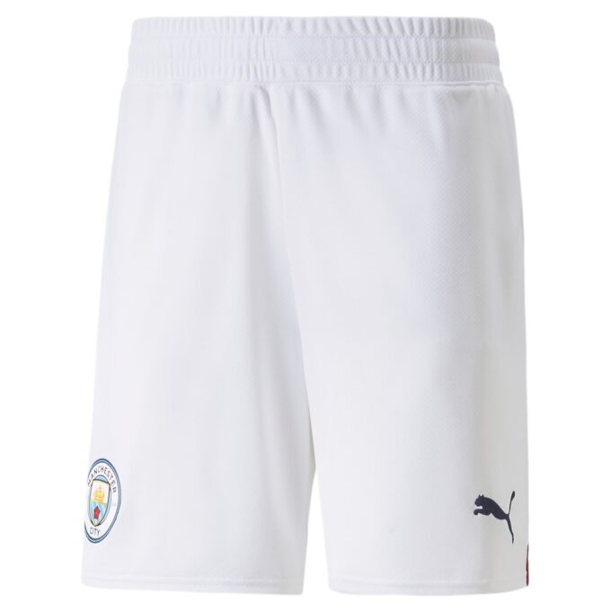 Pantalón corto réplica del Manchester City F.C. 22/23 “Blanco”