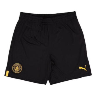 Pantalón corto réplica del Manchester City F.C. 22/23 “Negro Dorado”
