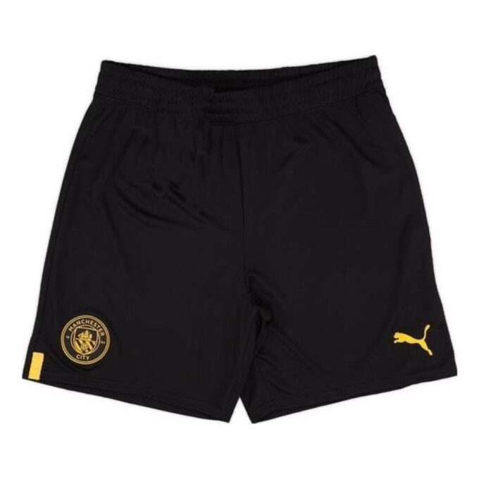 Pantalón corto réplica del Manchester City F.C. 22/23 “Negro Dorado”