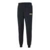 Pantalón deportivo de punto con estampado de cinta metálica Nights para hombre, color negro