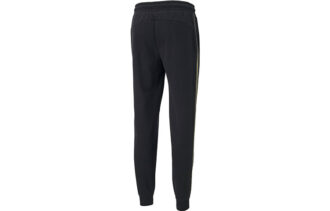 Pantalón deportivo de punto con estampado de cinta metálica Nights para hombre, color negro