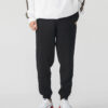 Pantalón deportivo de punto con estampado de cinta metálica Nights para hombre, color negro