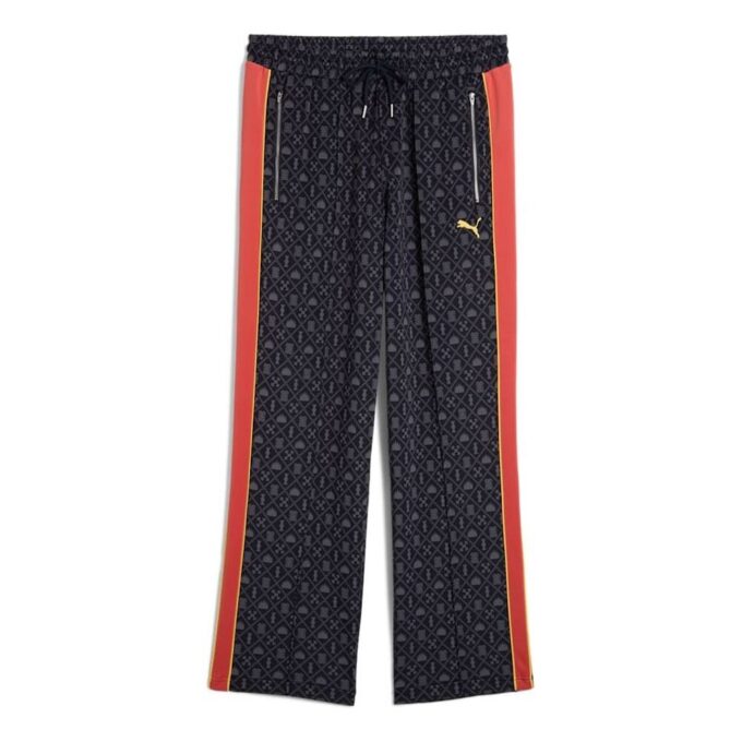 Pantalón deportivo holgado con cordón y estampado integral “Road To Unity” “New Navy”