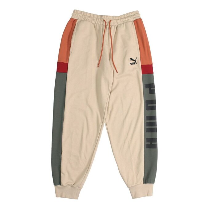Pantalón deportivo retro con bloques “beige, gris, rojo y negro”