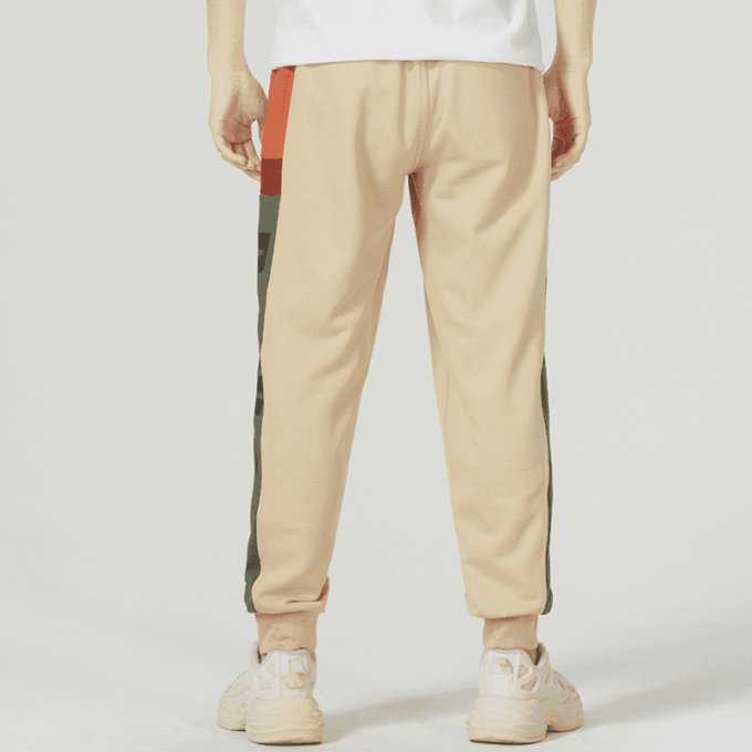 Pantalón deportivo retro con bloques “beige, gris, rojo y negro”