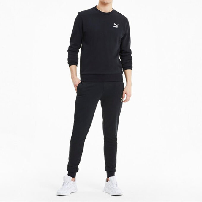 Pantalón largo casual clásico para hombre, color negro