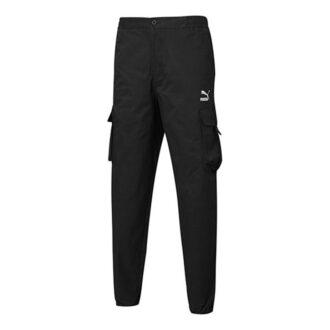 Pantalones cargo con logo para aventuras al aire libre (negro y blanco)
