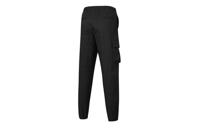 Pantalones cargo con logo para aventuras al aire libre (negro y blanco)