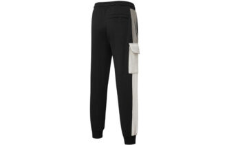 Pantalones cargo retro con logotipo en negro