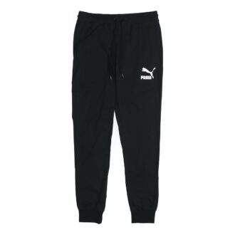 Pantalones clásicos de jersey con puños en blanco y negro