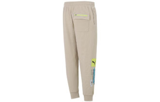 Pantalones con logotipo gráfico de tendencia en beige