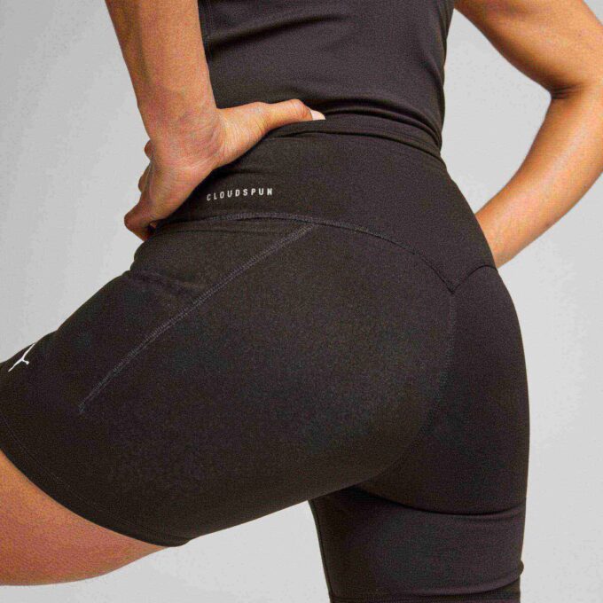 Pantalones cortos ajustados de cintura alta de 5″ para mujer de CLOUDSPUN Pantalones cortos ajustados de cintura alta de 5″ para mujer de CLOUDSPUN