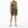 Pantalones cortos casuales de moda PUMA x First Mile “Verde oliva”