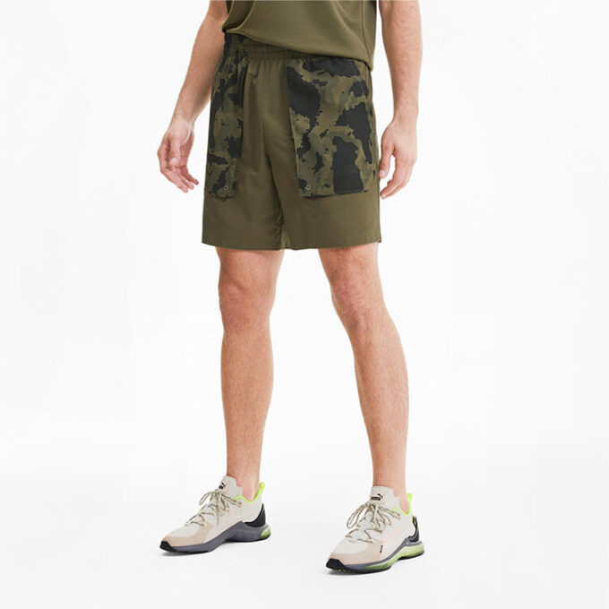 Pantalones cortos casuales de moda PUMA x First Mile “Verde oliva”
