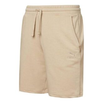 Pantalones cortos con logotipo en beige