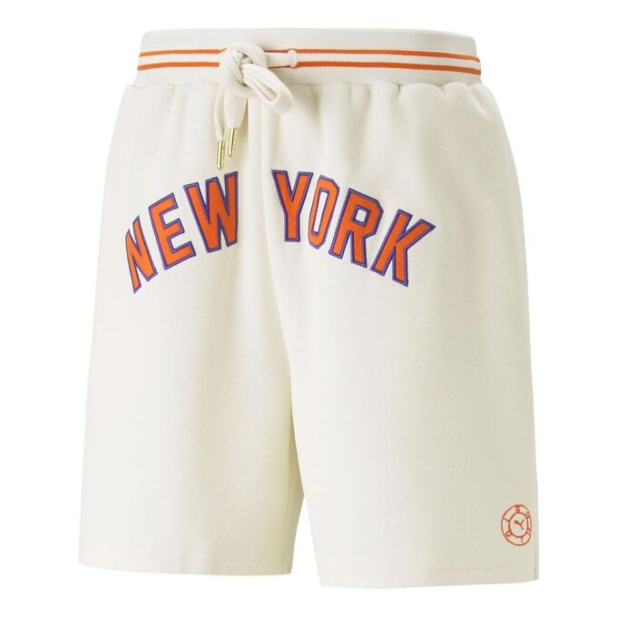 Pantalones cortos de baloncesto PUMA x Rhuigi New York “Beige Rojo”