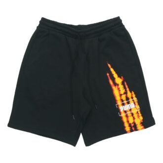 Pantalones cortos de punto transpirables PUMA para hombre, color negro