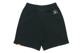 Pantalones cortos de punto transpirables PUMA para hombre, color negro