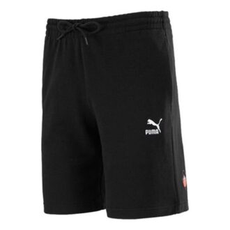 Pantalones cortos deportivos casuales con logotipo bordado en negro