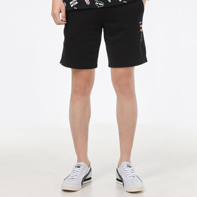 Pantalones cortos deportivos informales con cordón transpirables negros Awareness Athleisure
