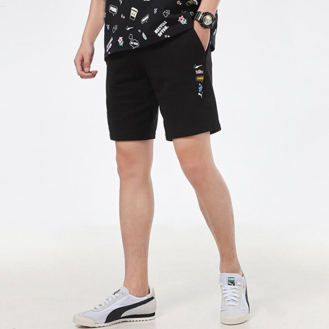 Pantalones cortos deportivos informales con cordón transpirables negros Awareness Athleisure