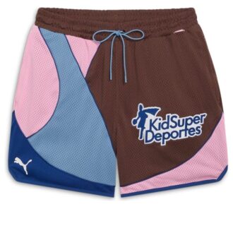Pantalones cortos Hoops x KidSuper “Marrón castaño”