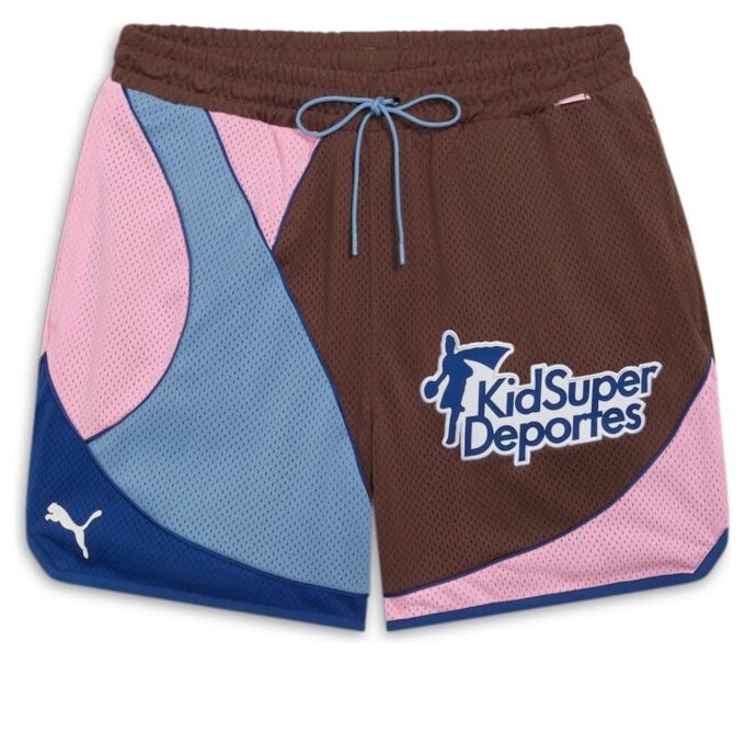 Pantalones cortos Hoops x KidSuper “Marrón castaño”