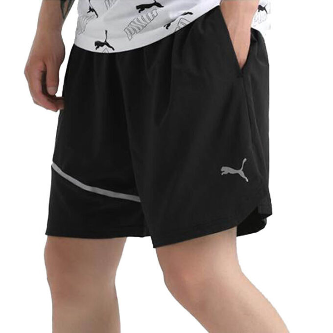 Pantalones cortos para correr Lite Woven de 18 cm (negros)