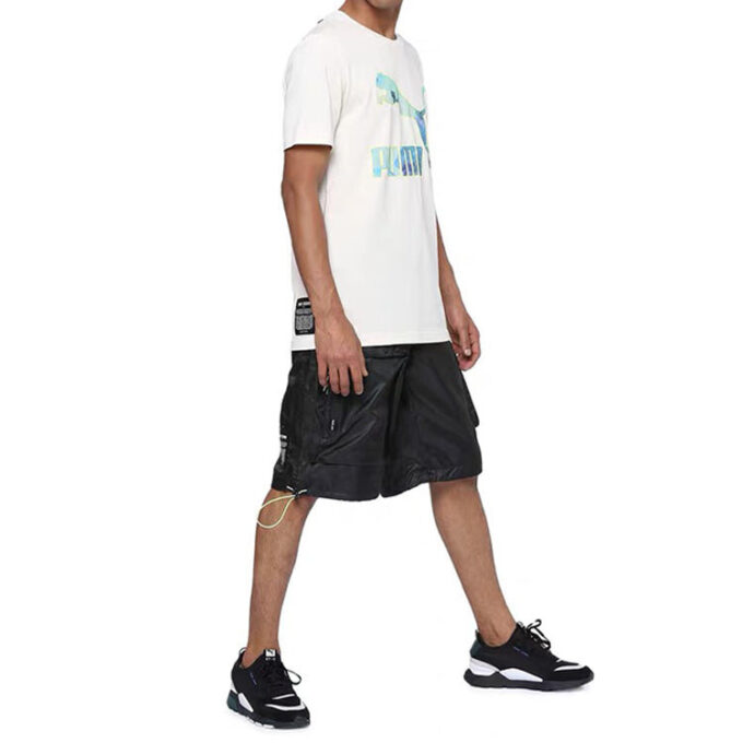 Pantalones cortos tejidos PUMA x Central Saint Martins “Negro y blanco”