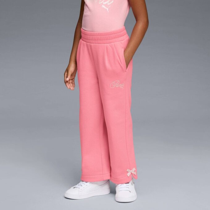 Pantalones de polar de pierna ancha para niños grandes de Bow Society Pantalones de polar de pierna ancha para niños grandes de Bow Society