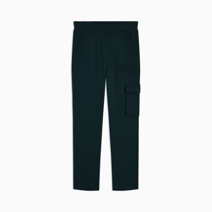 Pantalones deportivos cargo de polar con relieve Essentials para niños pequeños