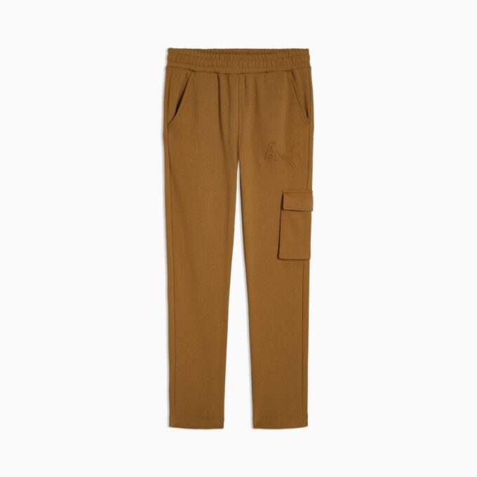 Pantalones deportivos cargo de polar con relieve Essentials para niños pequeños
